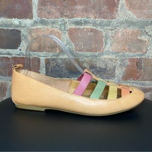 Kork-Ease Pastel Leather Loafers Flats Women's Size 8 Shoes Slip-On K9053